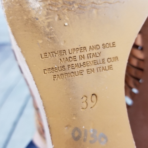 NAPOLEONI | wedge platform slip-on peep toe sandals - Picture 8 of 9